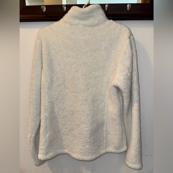 Patagonia Women's White Fleece Sweater Los Gatos 1/4-Zip Fleece Size Large - Picture 5 of 6